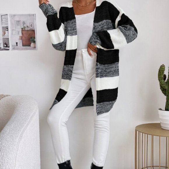 casual and comfy STRIPED CARDIGAN - Picture 2 of 7